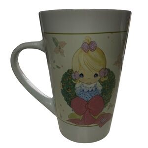 VTG 2006 Precious Moments Christmas Mug Sherwood Holiday Lights Wreath 16oz